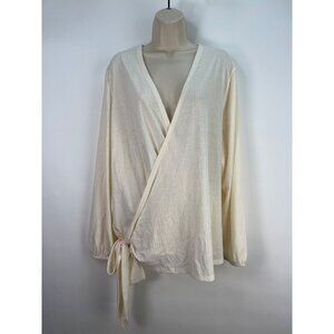 Lane Bryant Illusion Collection Wrap Top Blouse sz 22 / 24 Womens 22/24 NWT